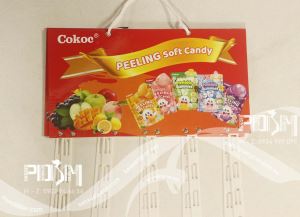 Hanger dây nhựa treo sản phẩm kẹo trái cây 3D lột vỏ Cokoc
