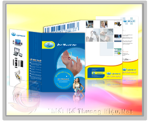 Thiết kế Folder và hệ thống nhận diện thương hiệu siêu thị kỹ thuật số