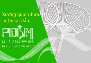 Ép nhựa xương quạt nhựa nan hoa dán decal