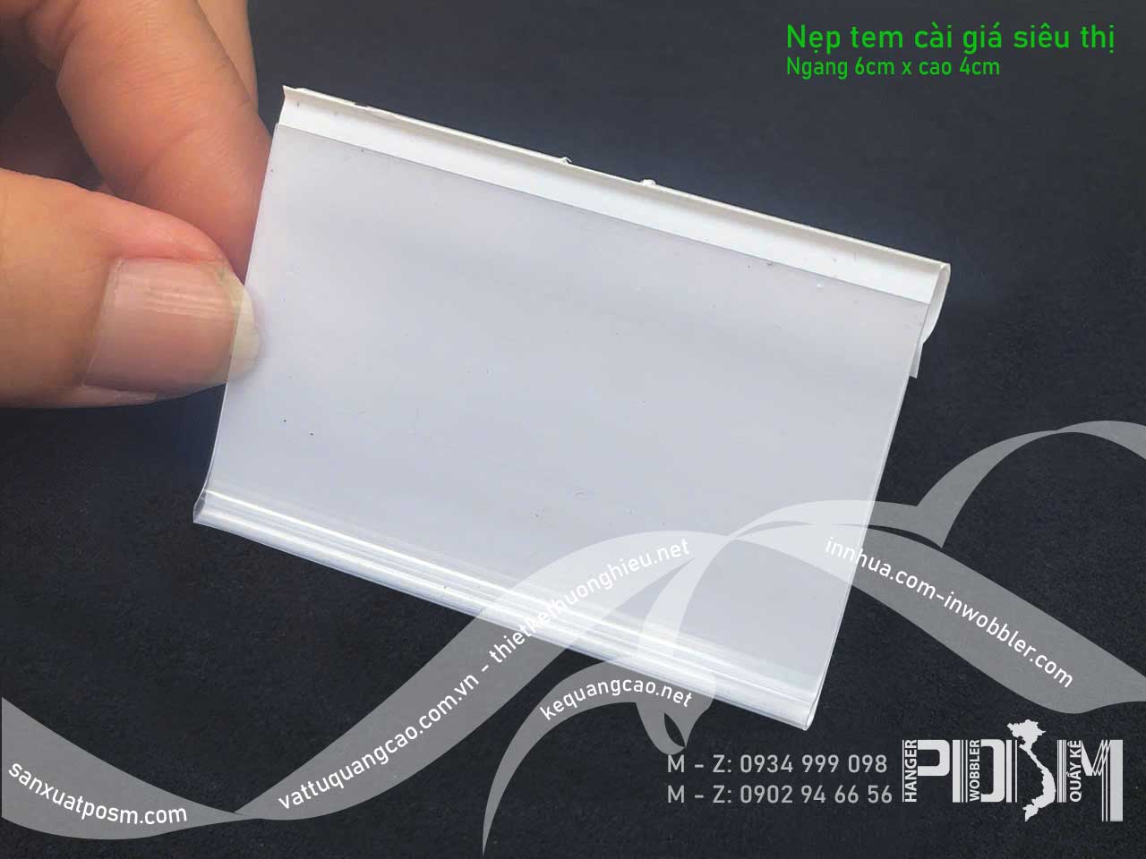 Nẹp tem treo gài giá móc kệ hàng siêu thị - Ảnh 4