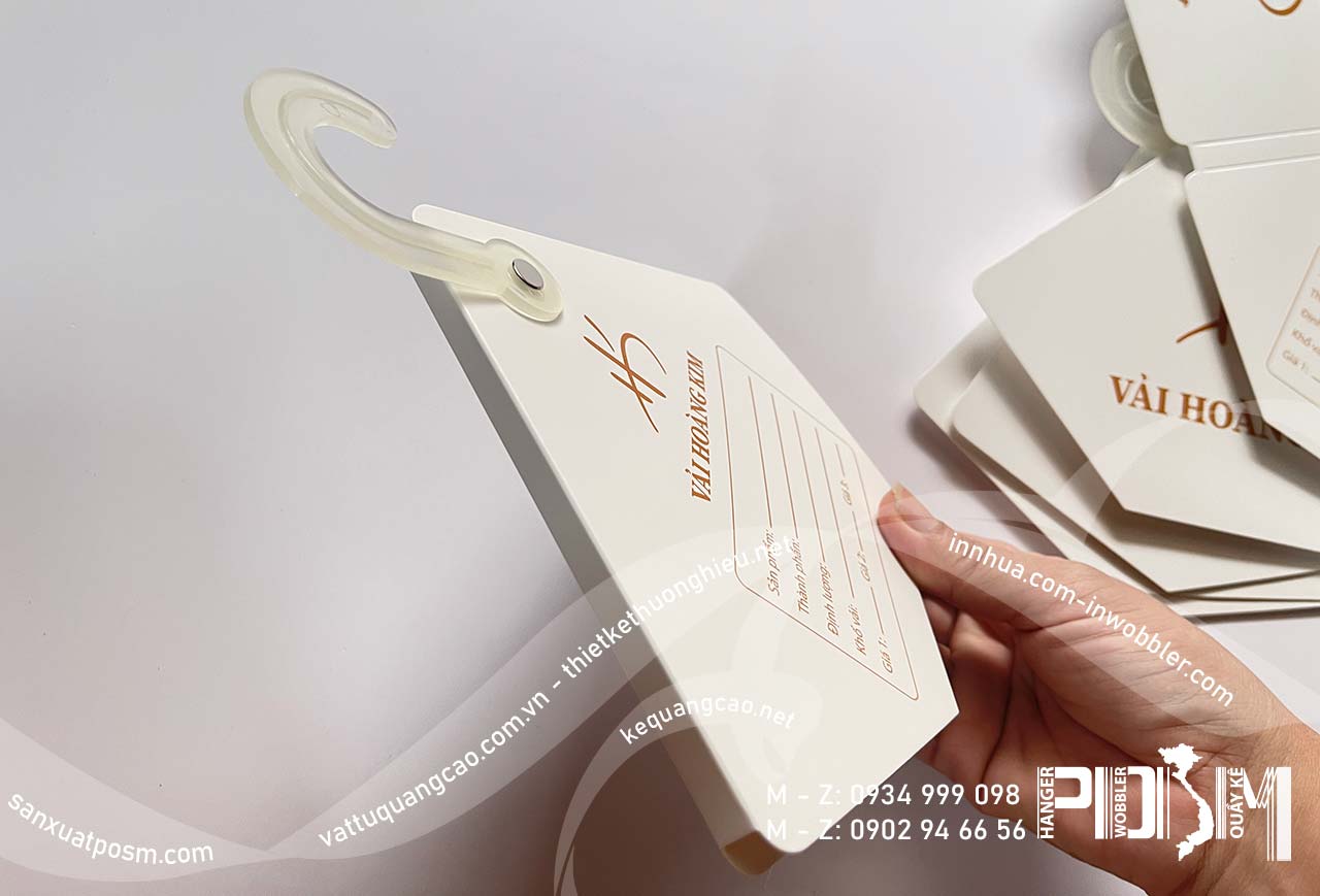 hanger mẫu vải vuông Bảng treo mẫu vải hình hộp vuông treo vải nhẹ, vải silk, treo khăn ... - Ảnh 4